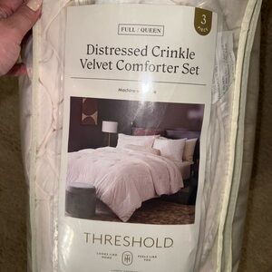 Threshold Distressed Crinkle Velvet Comforter Set